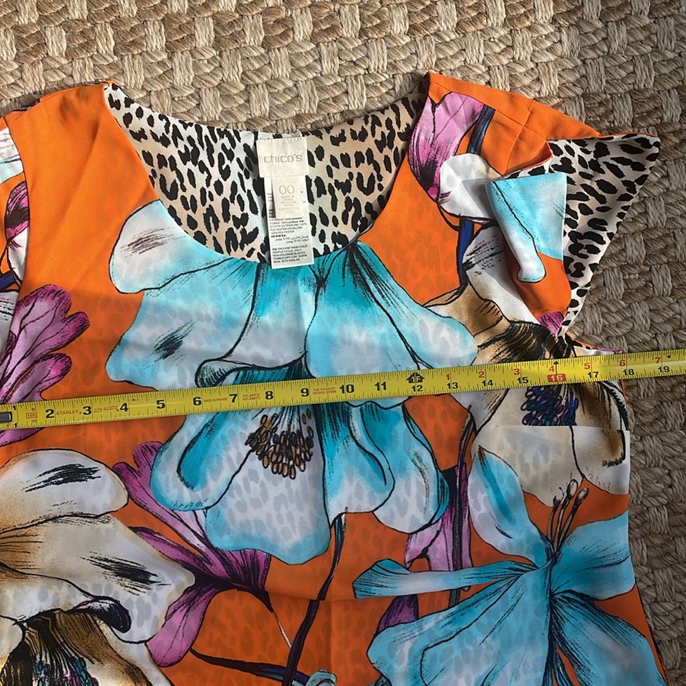 Chicos Reversible Floral-Animal Dress - Picture 9 of 9